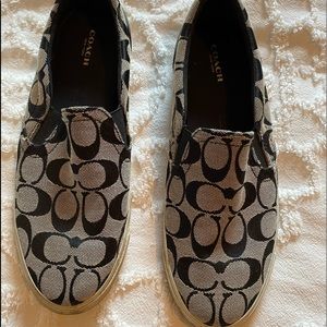 Coach black and white shoes size 9